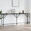 vidaXL Table console noir 200x29x75 cm bois d'ingénierie