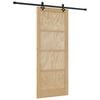 vidaXL Porte coulissante Naturel et noir 86 x 211 cm