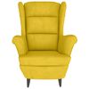 vidaXL Fauteuil jaune moutarde velours