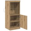 vidaXL Buffet LED Ch&ecirc;ne artisanal 41 x 37 x 100 cm Bois d'ing&eacute;nierie