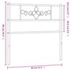 vidaXL T&ecirc;te de lit de remplacement m&eacute;tal blanc 75 cm