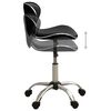 vidaXL Chaise de bureau Noir Similicuir