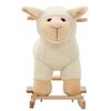 vidaXL Mouton &agrave; bascule Peluche 78x34x58 cm Blanc