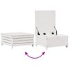 vidaXL Salon de jardin 7 pcs avec coussins blanc bois de pin massif
