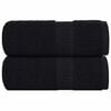 vidaXL Serviettes d'invit&eacute; FROGN 2 pcs noir 30x50 cm 360 g/m&sup2;
