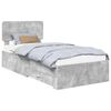 vidaXL Cadre de lit Gris b&eacute;ton 70 x 190 cm Bois d'ing&eacute;nierie
