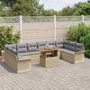 vidaXL Ensemble de canap&eacute; de jardin 11 pcs beige et gris clair