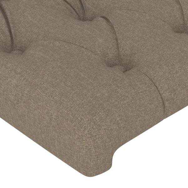 vidaXL T&ecirc;tes de lit Taupe 180x7x78/88 cm Tissu