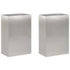 vidaXL Cache-pot de jardin 2 pc Argent&eacute; 50 x 30 x 75 cm