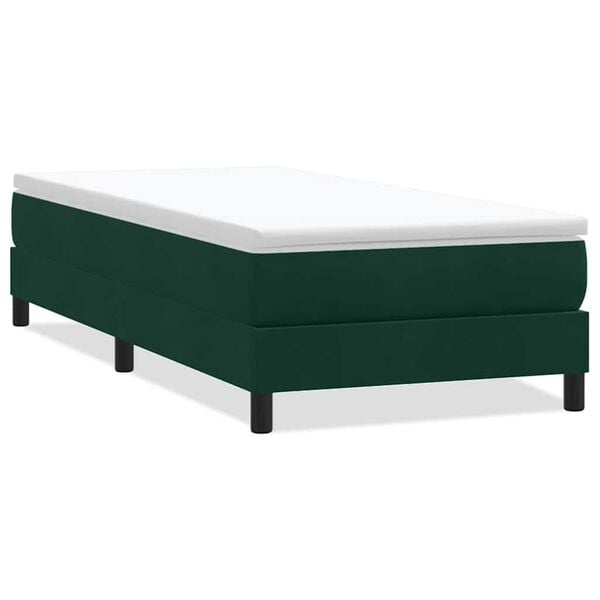 vidaXL Sommier &agrave; lattes de lit sans matelas vert fonc&eacute; 80x220 cm