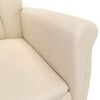 vidaXL Fauteuil inclinable Beige Tissu microfibre