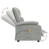 vidaXL Fauteuil électrique de massage Gris clair velours