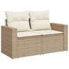 vidaXL Salon de jardin avec coussins 5 pcs beige r&eacute;sine tress&eacute;e