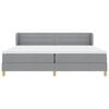 vidaXL Lit &agrave; ressorts avec matelas Gris clair 200 x 200 cm tissu