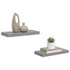vidaXL &Eacute;tag&egrave;res murales flottantes 2 pcs gris 50x23x3,8 cm MDF