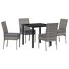 vidaXL Ensemble de salle &agrave; manger pour jardin 5 pc Gris