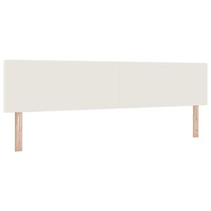 vidaXL T&ecirc;te de lit avec t&ecirc;te de lit Cr&egrave;me 200 cm Cuir synth&eacute;tique