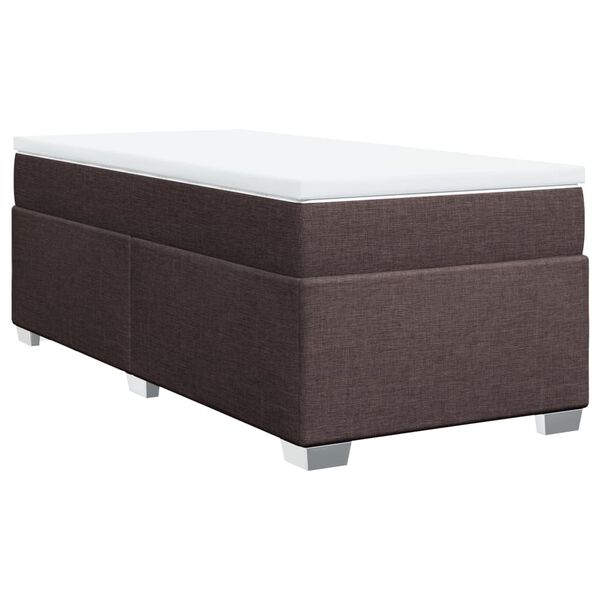 vidaXL Sommier &agrave; lattes de lit avec matelas Marron fonc&eacute; 90x200 cm