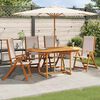 vidaXL Chaises pliables de jardin lot de 4 bois d'acacia et textil&egrave;ne