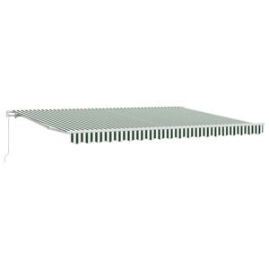 vidaXL Auvent r&eacute;tractable Vert et blanc 450 x 300 x 165 cm