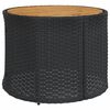 vidaXL Salon de jardin 3 pcs demi-rond noir r&eacute;sine tress&eacute;e