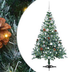 vidaXL Sapin de No&euml;l artificiel avec 150 LED Vert 150 cm PVC et Acier