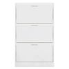 vidaXL Armoire &agrave; chaussure Blanc brillant 63x24x103 cm Bois ing&eacute;nierie