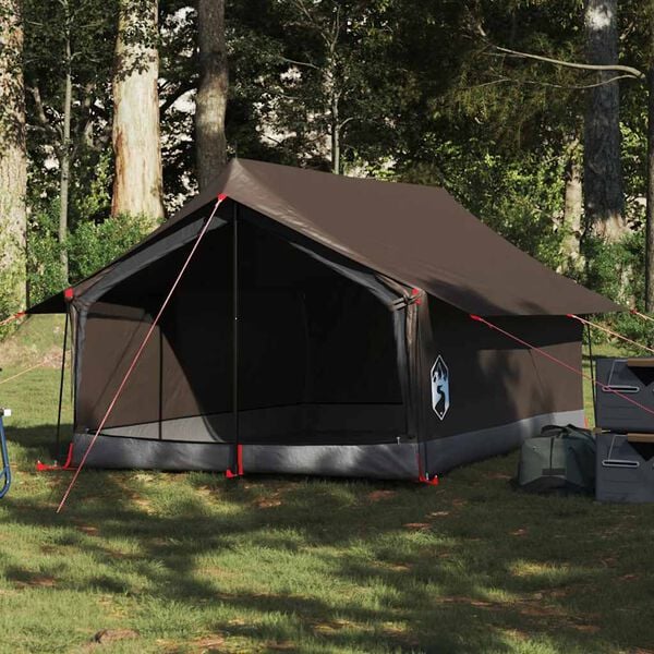 vidaXL Tente de camping 2 personnes marron imperm&eacute;able