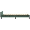 vidaXL Cadre de lit sans matelas vert foncé 100x200 cm velours