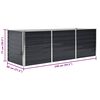 vidaXL Lit surélevé de jardin Anthracite 240x80x77 cm Acier galvanisé