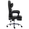 vidaXL Chaise de bureau de massage Noir Similicuir