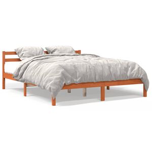 vidaXL Cadre de lit sans matelas cire marron 180x200cm bois pin massif