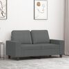 vidaXL Canap&eacute; &agrave; 2 places Gris fonc&eacute; 120 cm Tissu
