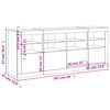 vidaXL Buffet avec lumi&egrave;res LED sonoma gris 163x37x67 cm
