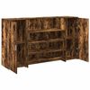 vidaXL Bureau de réception chêne fumé 180x50x103,5cm bois d'ingénierie