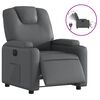 vidaXL Fauteuil inclinable &eacute;lectrique Gris Similicuir