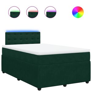 vidaXL Sommier &agrave; lattes de lit avec matelas vert fonc&eacute; 120x190 cm