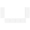 vidaXL Ensemble de meuble TV mural 4 pcs Blanc Bois d'ing&eacute;nierie