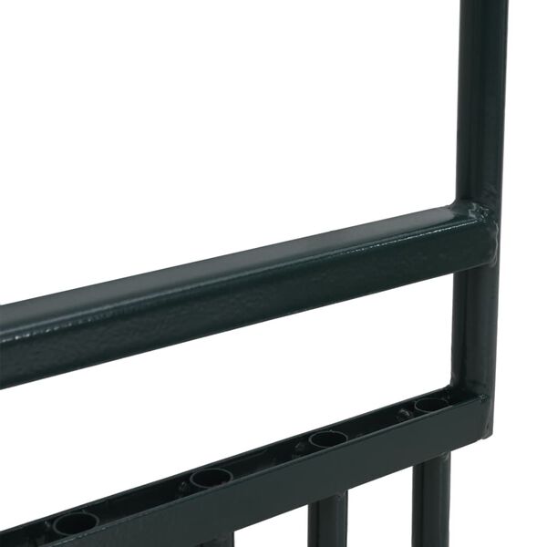 vidaXL A&eacute;rateur de pelouse 5 dents creuses vert acier enduit de poudre