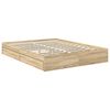 vidaXL Lit de Rangement Ch&ecirc;ne Sonoma 150 x 200 cm Bois d'ing&eacute;nierie