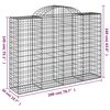 vidaXL Paniers &agrave; gabions arqu&eacute;s 8 pcs 200x50x140/160 cm Fer galvanis&eacute;