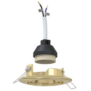 vidaXL Projecteur 6 pcs Dor&eacute; 9 x 9 x 2,5 cm M&eacute;tal