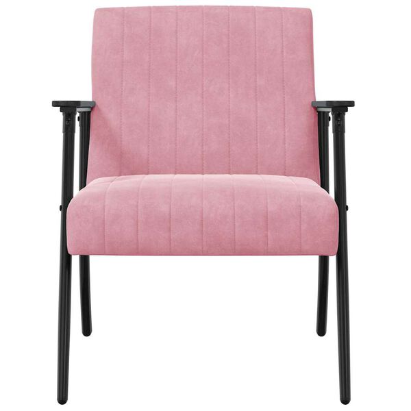 vidaXL fauteuil Rose 59 x 75 x 78 cm Velours