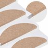 vidaXL Tapis d'escalier auto-adhésifs 10 pcs beige 65x22,5x3,5 cm