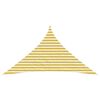 vidaXL Voile d'ombre 3 x 3 x 4,2 m HDPE Triangulaire Jaune et blanc