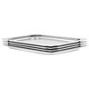 vidaXL R&eacute;cipients Gastronorm 4 pcs GN 1/1 20 mm Acier inoxydable