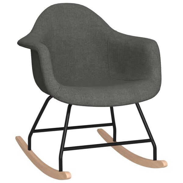 vidaXL Chaise &agrave; bascule Gris fonc&eacute; Tissu