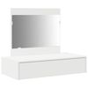 vidaXL Table de Toilette Blanc 83 x 40 x 70 cm Bois d'ing&eacute;nierie