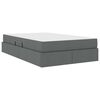 vidaXL Lit avec rangement et matelas Gris foncé 120 x 190 cm Polyester