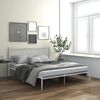 vidaXL Cadre de lit sans matelas blanc m&eacute;tal 200x200 cm
